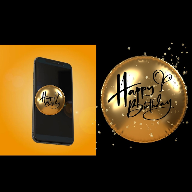 Digital Birthday Card | Black & Gold Theme | Animated Birthday Wishes ...