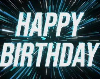 Digital Birthday Animated Cards | Printable Birthday Greetings | Instant Download | Unique Birthday Wishes With Music | mp4, pdf, png, pptx