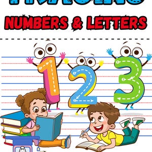 Alphabet Tracing Worksheets For Preschool Letters and Numbers Trace Coloring Pages, Maze Puzzles, Toddler Workbook+Bonus Sheets (Printable)
