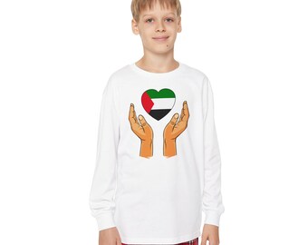 Palestijnse levens zijn belangrijk, gelijkheid, vrij Palestina, sta achter Palestina, vlag van Palestina, Palestina, jeugdvakantie-outfitset met lange mouwen