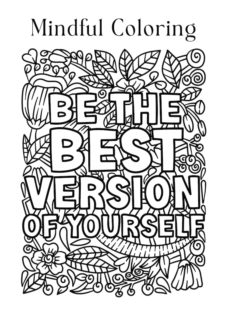 Motivational Quotes 20 Coloring Pages | High Resolution | for Adults ...