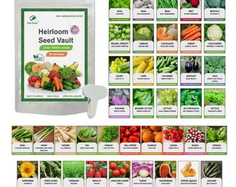 Over 18,000 Seeds, 39 Varieties, Survival Garden Kit Heirloom Vegetable Seeds