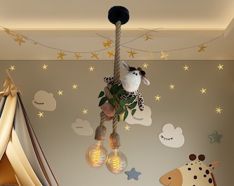 giraffe kinderhanglamp dubbele fitting plafondlamp