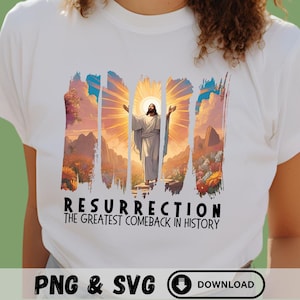 Jesus Resurrection PNG Christian Faith Easter Celebration Sublimation Digital Download Easter Art Sublimation Spiritual Digital Download