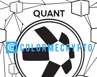 Quant ColorMeCrypto Coloring Book Page + GRATIS COVERSHEET Download inbegrepen