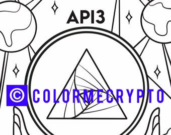 API3 ColorMeCrypto-kleurboekpagina + GRATIS COVERSHEET-download inbegrepen