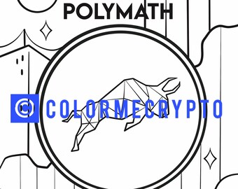 POLYMATH ColorMeCrypto Coloring Book Page + GRATIS COVERSHEET Download inbegrepen