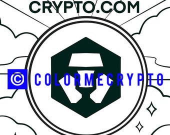 Crypto.com CRO ColorMeCrypto Kleurboek Pagina + GRATIS COVERSHEET Download Inbegrepen