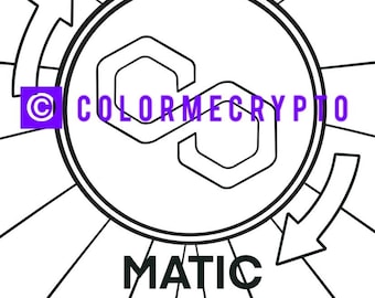 Polygon MATIC ColorMeCrypto-kleurboek + GRATIS COVERSHEET-download inbegrepen