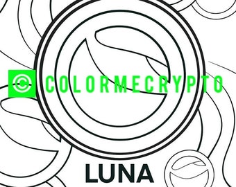 Terra LUNA ColorMeCrypto Kleurboekpagina + GRATIS VOORBLAD inbegrepen