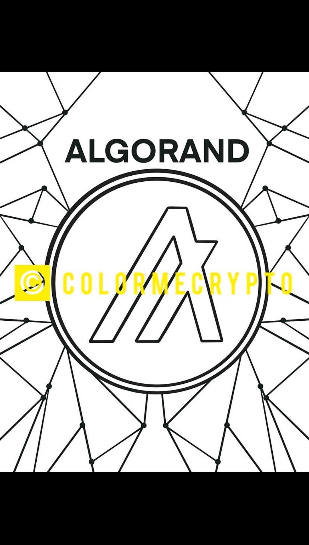 Algorand ALGO Colormecrypto Coloring Book Page + FREE COVERSHEET Download  Included - Etsy