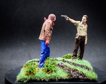 Rick Grimes Cube Diorama - The Walking Dead Inspired