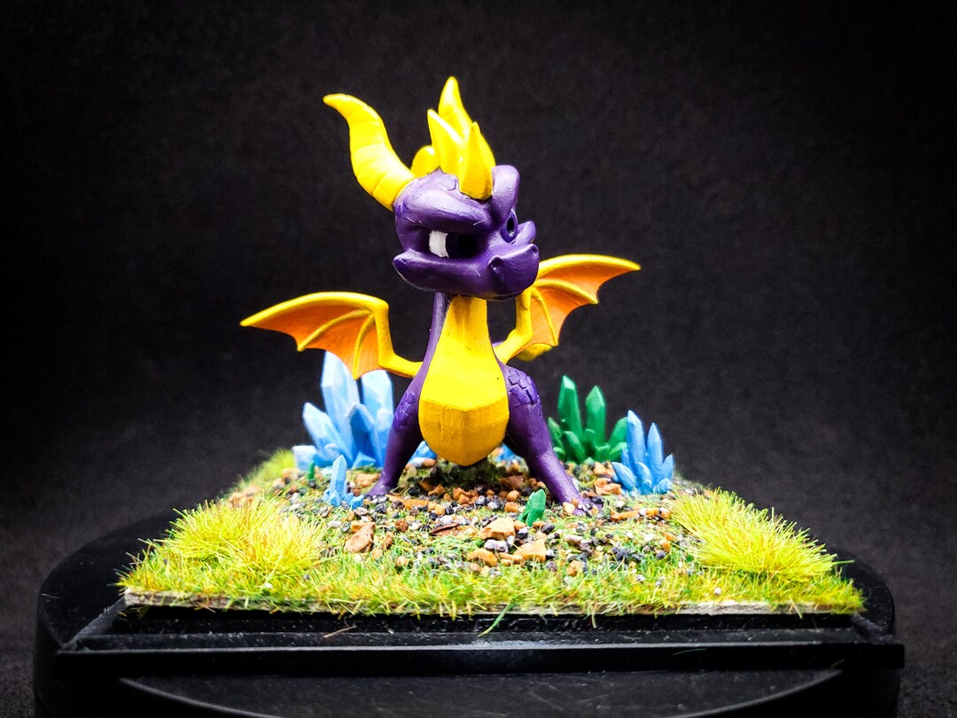 The Last Purple Dragon Diorama Cube Spyro Inspired Etsy