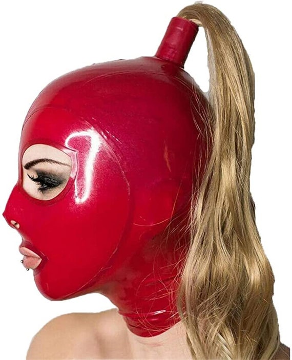 Hood Mask Hood Pure Handmade Ponytail Mixed Fetish Bdsm Sexy