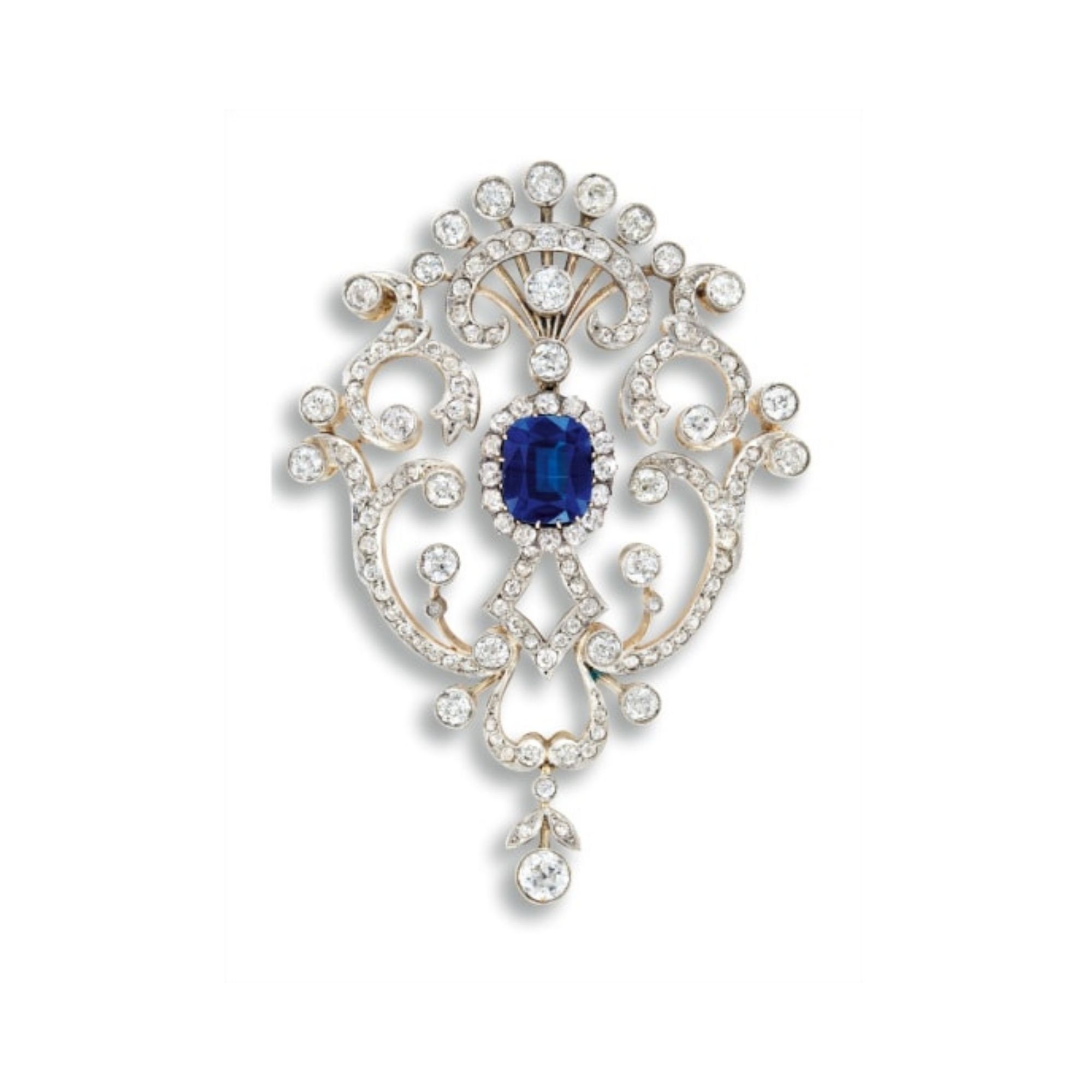 Antique sapphire deals brooch