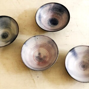 blue ceramic bowls 4 handmade ceramic pottery bowls black ceramic serving bowls image 6