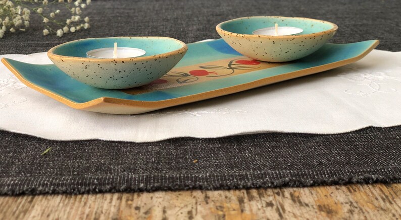 MichalCeramics Shabbat Candle Holder - Thumbnail 3