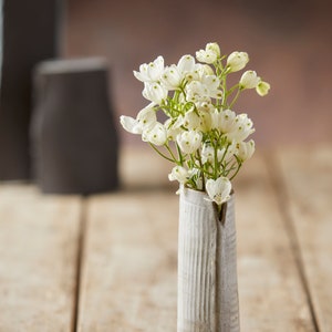 Unique handmade gray ceramic vase image 1