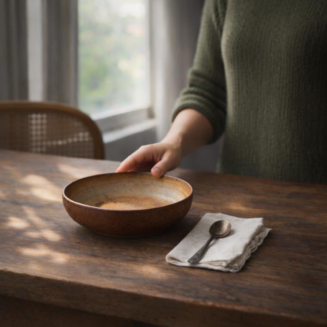 Handmade Stoneware Bowl | Wheel Thrown Ceramic Bowl | Earthy Matte ...