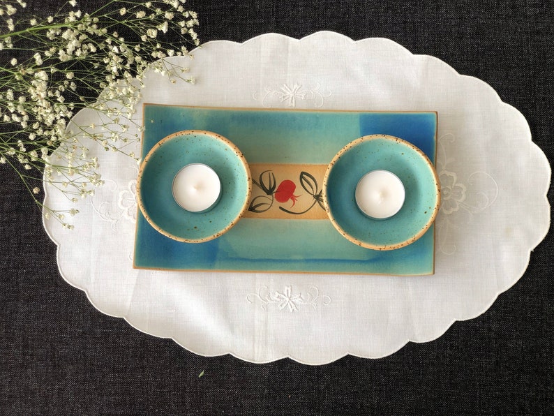 MichalCeramics Shabbat Candle Holder - Thumbnail 4