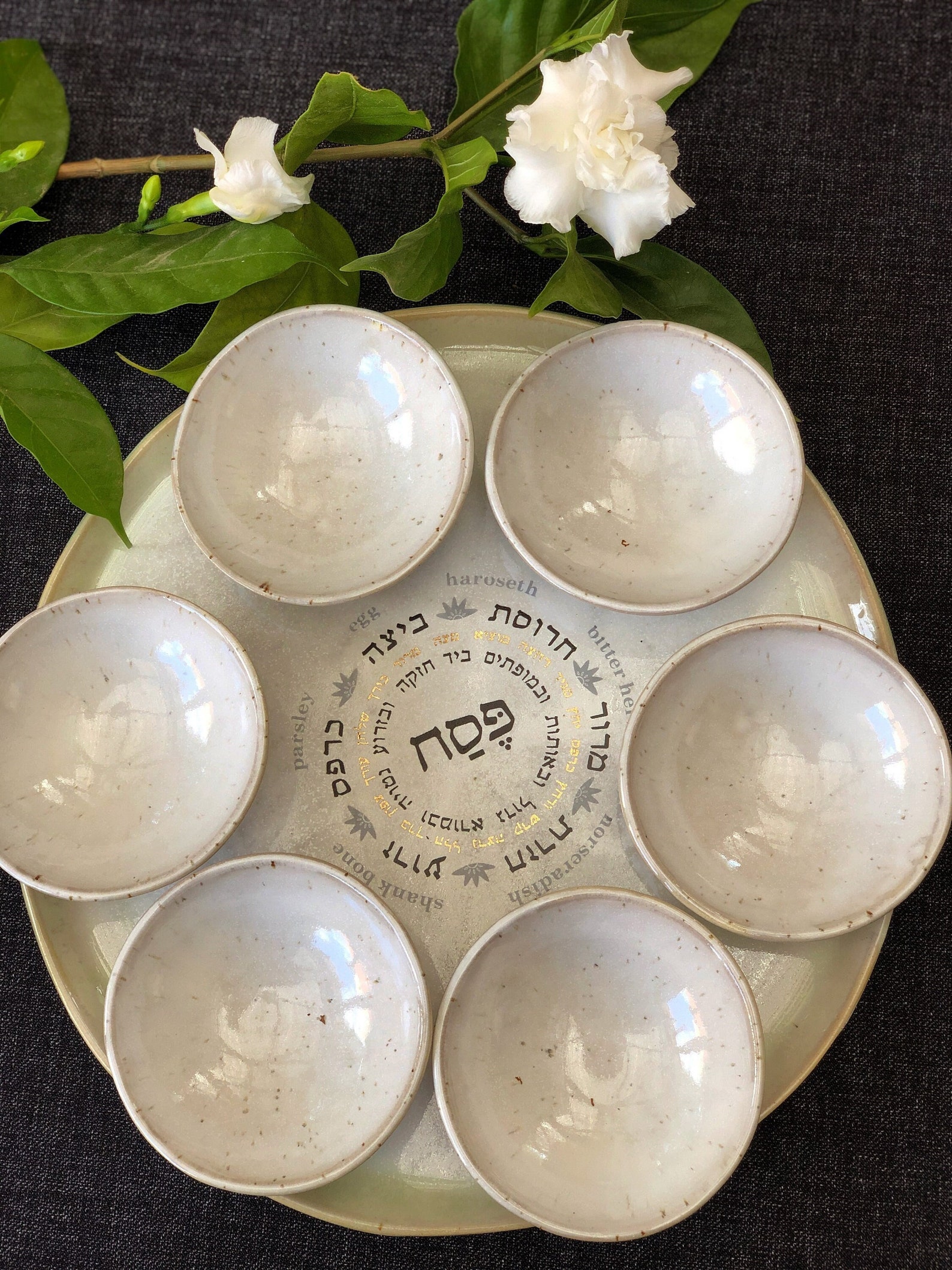 Ceramic Passover seder plate | Unique Passover Gift