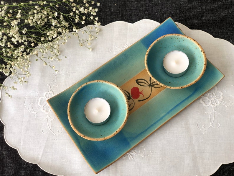 MichalCeramics Shabbat Candle Holder - Thumbnail 2