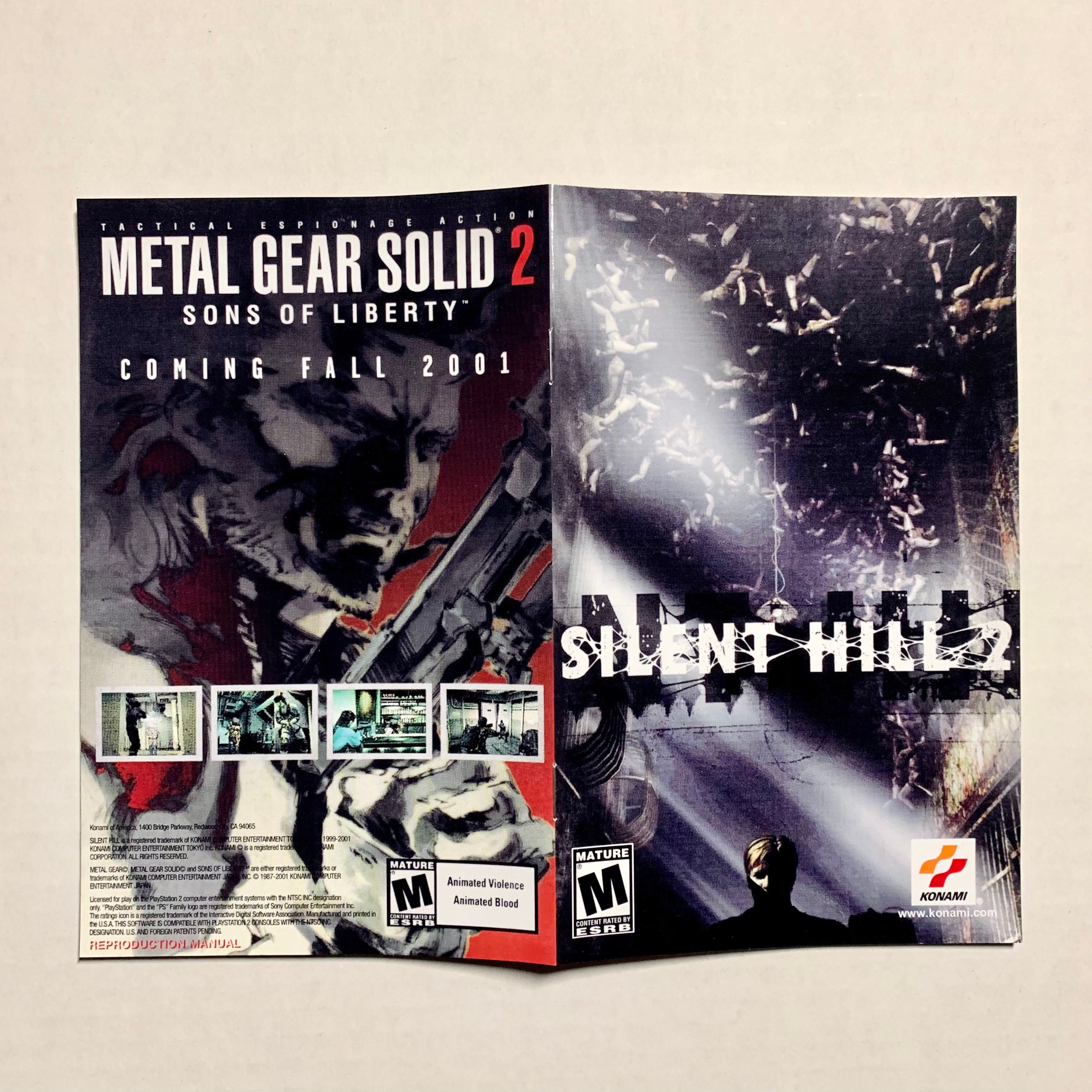 Custom Printed Silent Hill 4 the Room Playstation 2 Manual 