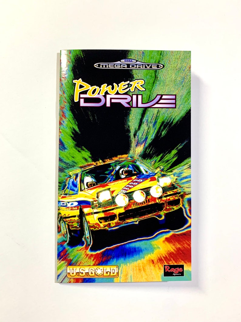 Power Drive Mega Drive Custom Manual Reproduction Instruction Booklet Sega Genesis image 1