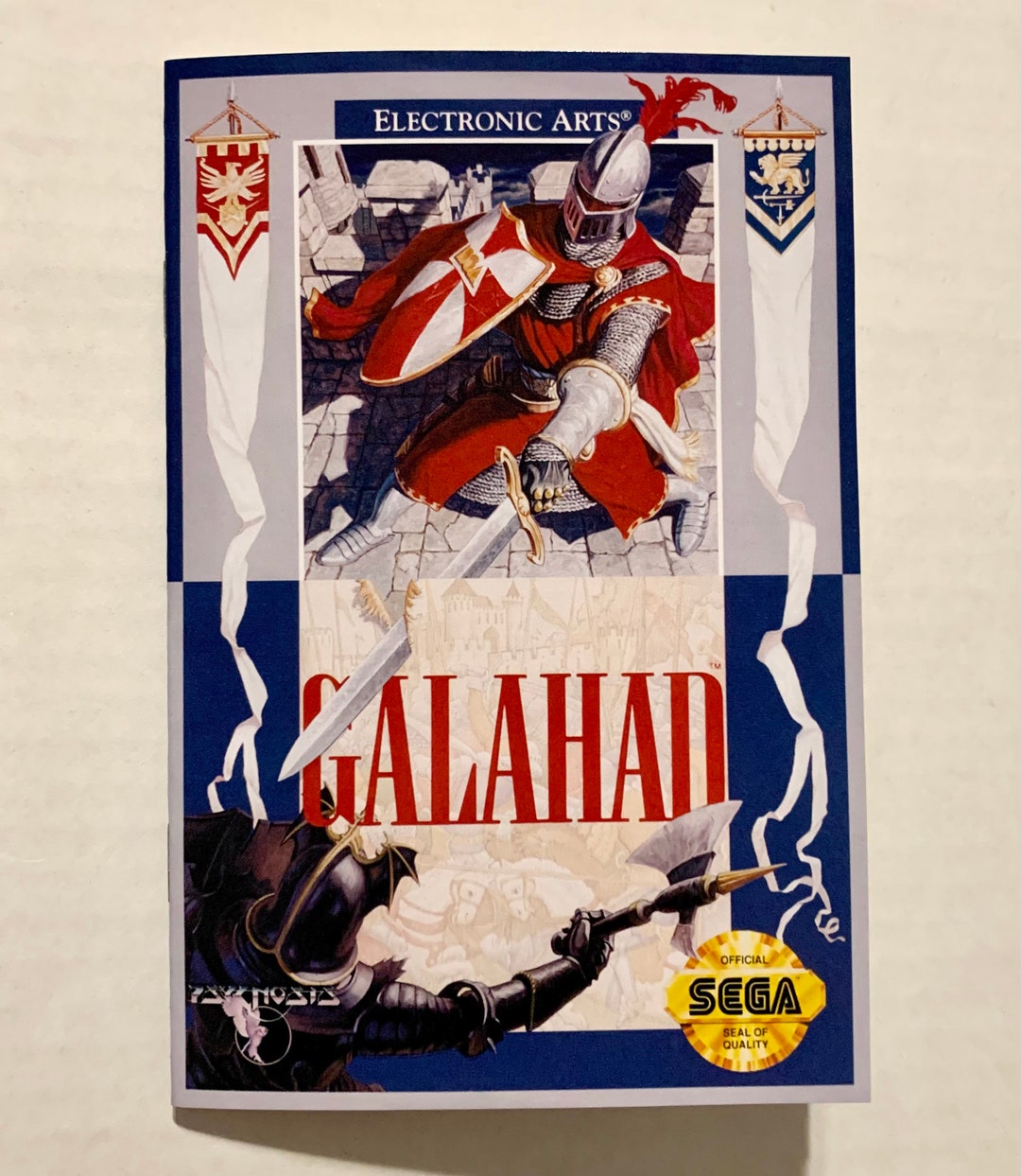 Galahad Sega Genesis Reproduction Manual Custom Instruction Booklet