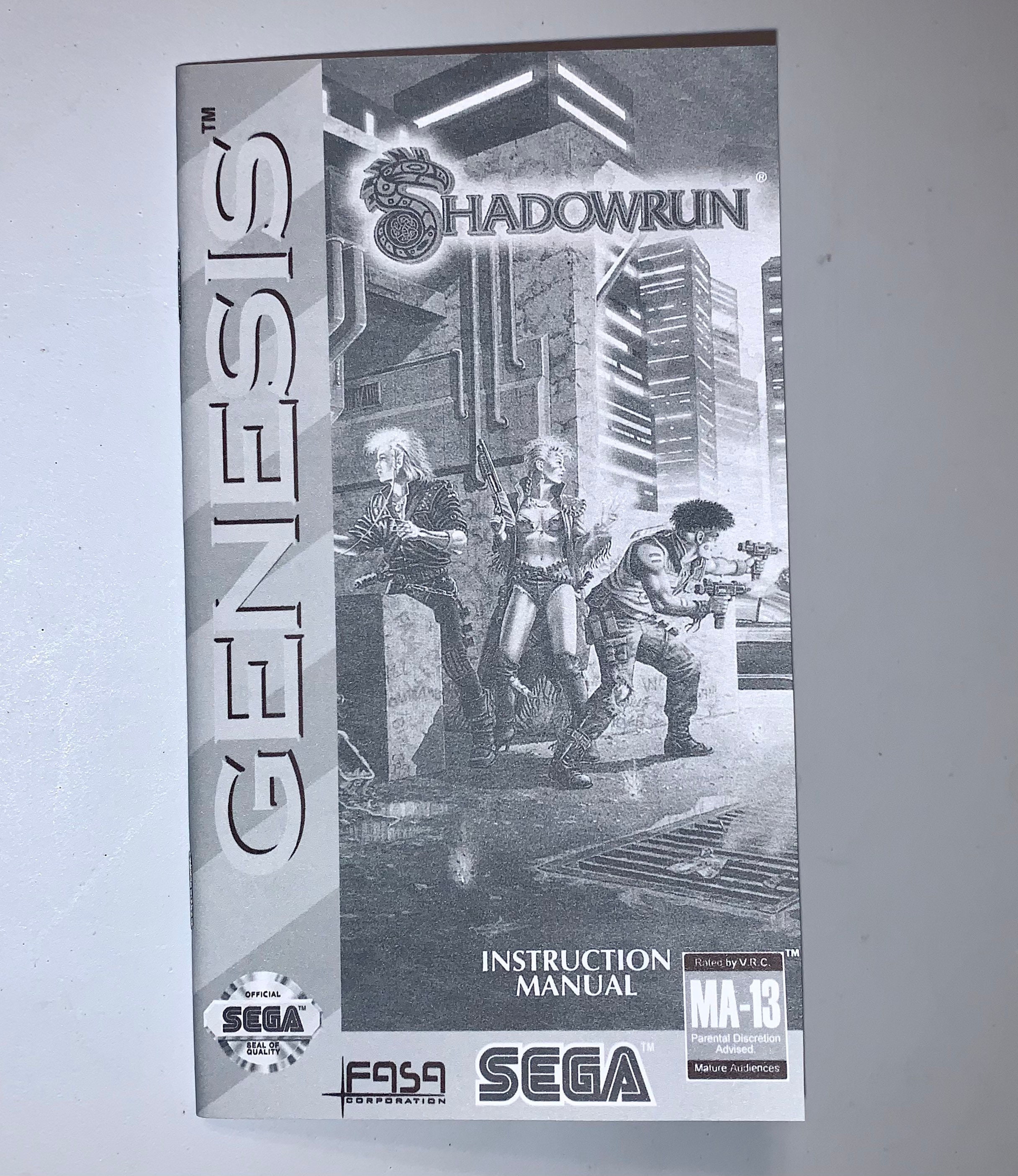 Shadowrun (Sega Genesis, 1994) for sale online