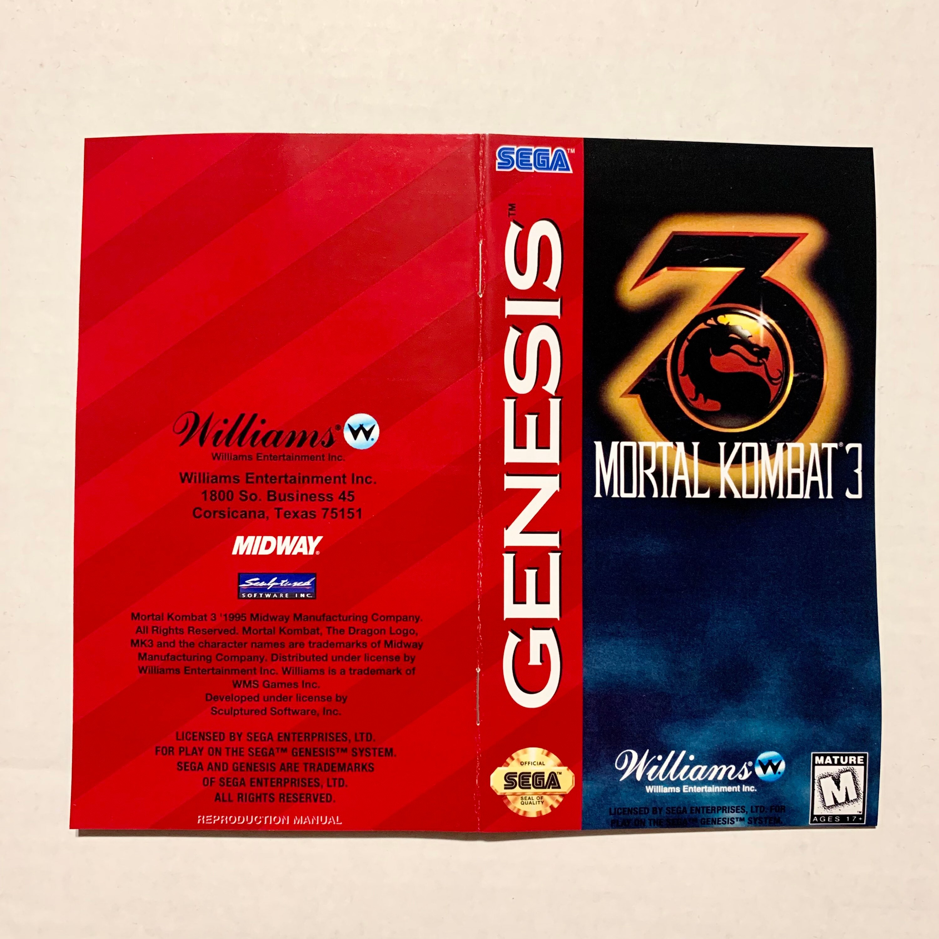 Ultimate Mortal Kombat 3 - Midway Mfg. Co. WMS (Video Game, 1995) - USA