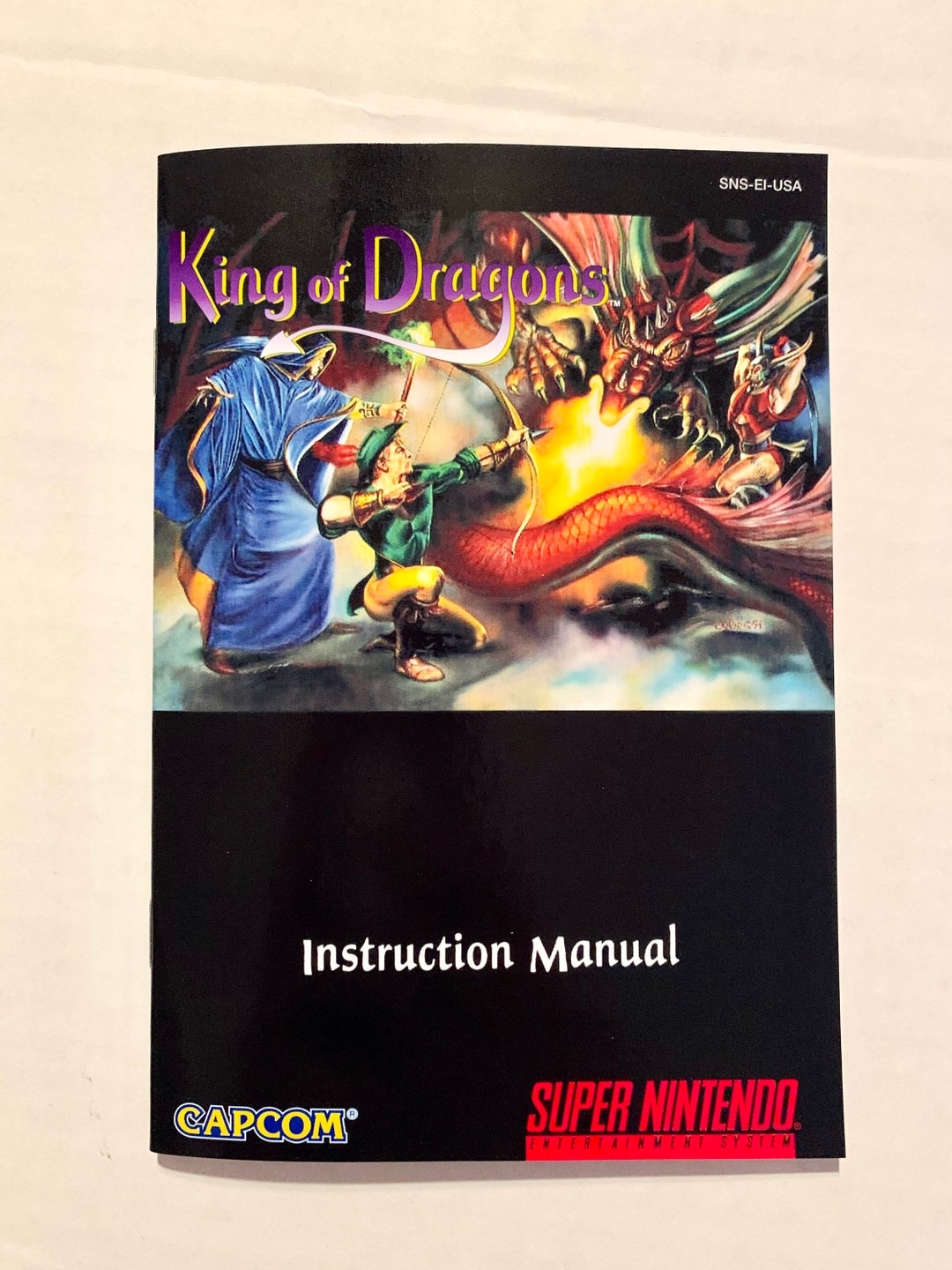 King of Dragons SNES Reproduction Manual Super Nintendo Custom Instruction Booklet Etsy