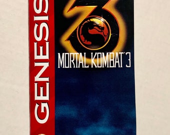 Mortal Kombat 3 - Sega Genesis - Custom/Reproduction Manual - Instruction Booklet - Mega Drive