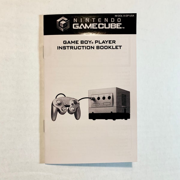 Game Boy Player - Nintendo GameCube - Reproduction Manual - Custom Instruction Booklet