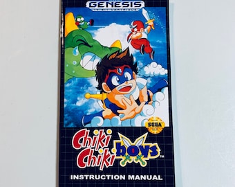 Chiki Chiki Boys - Sega Genesis - Custom/Reproduction Manual - Instruction Booklet - Mega Drive