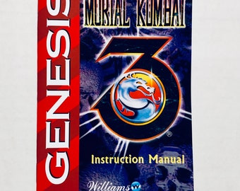 Ultimate Mortal Kombat 3 - Sega Genesis - Manual de reproducción - Folleto de instrucciones - Mega Drive