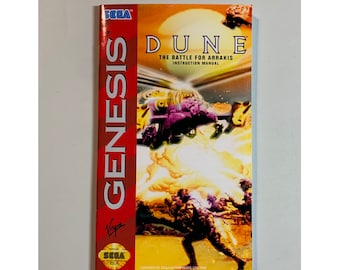Dune: The Battle for Arrakis - Sega Genesis - Reproduction Manual - Instruction Booklet - Mega Drive
