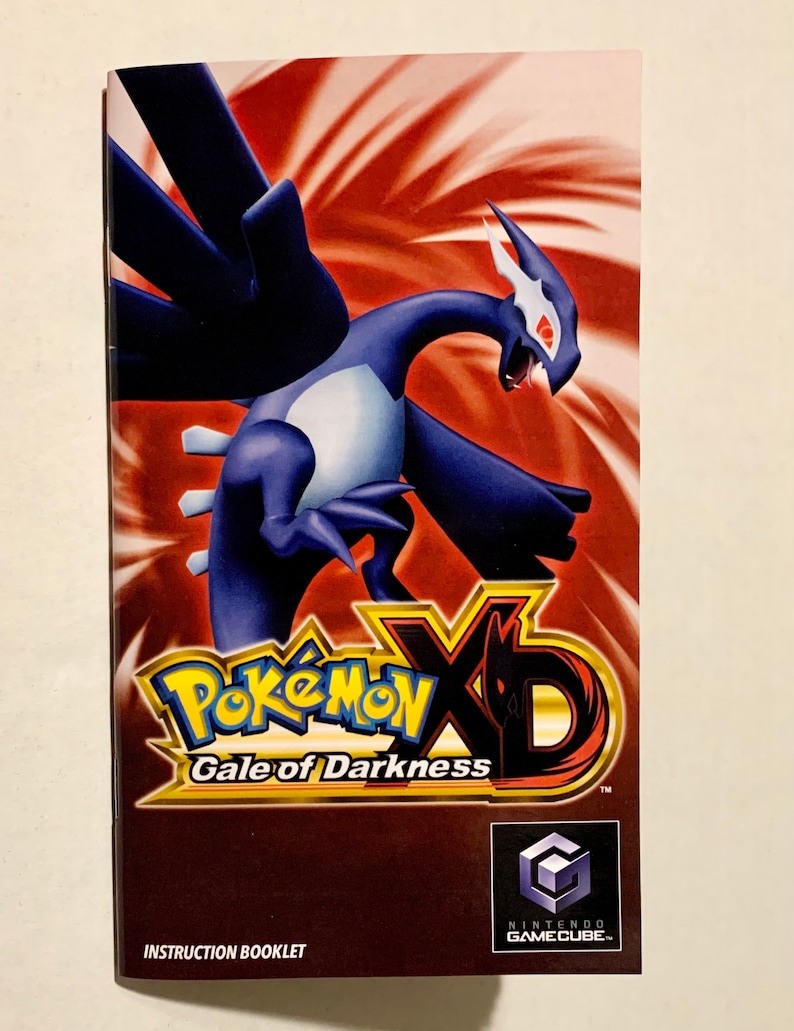 Pokémon XD: Gale of Darkness Nintendo GameCube Reproduction Manual Custom Instruction Booklet NES image 1