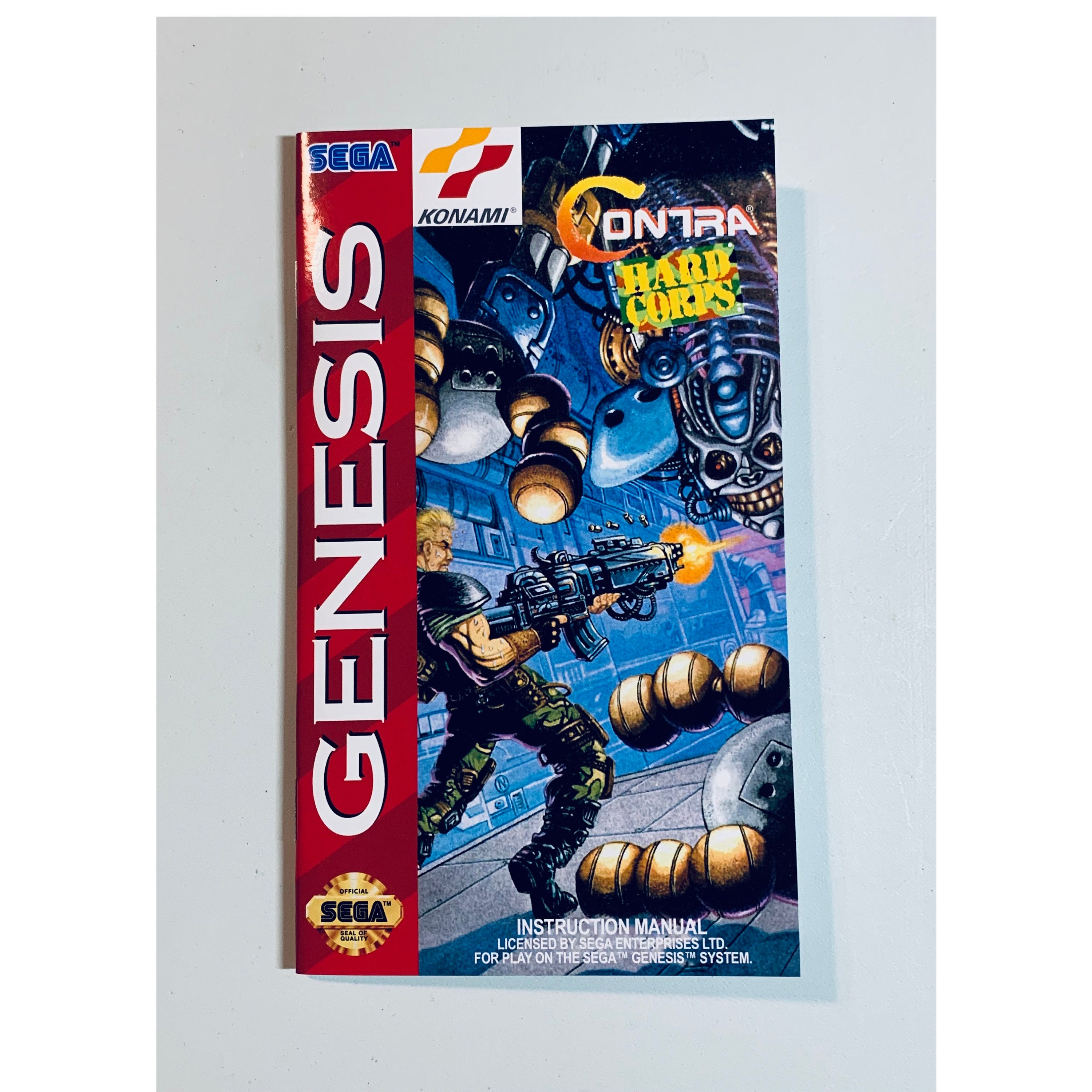 Contra: Hard Corps Sega Genesis Reproduction Manual Custom Instruction  Booklet Mega Drive - Etsy Hong Kong