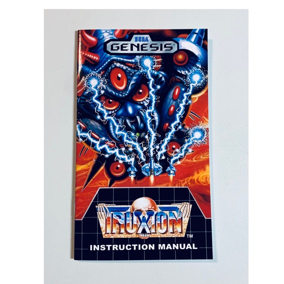 Truxton Sega Genesis Custom/reproduction Manual Etsy