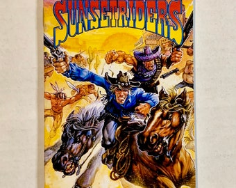 Sunset Riders - Sega Genesis - Reproduction Manual - Custom Instruction Booklet - Mega Drive