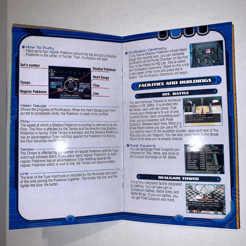 Pokémon XD: Gale of Darkness Nintendo GameCube Reproduction Manual Custom Instruction Booklet NES image 5