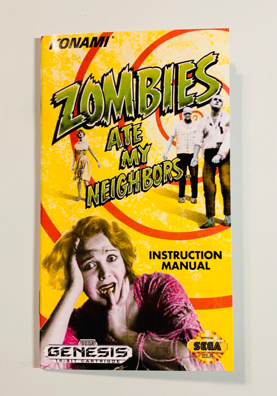 Zombies Ate My Neighbors Sega Genesis Custom/reproduction Manual