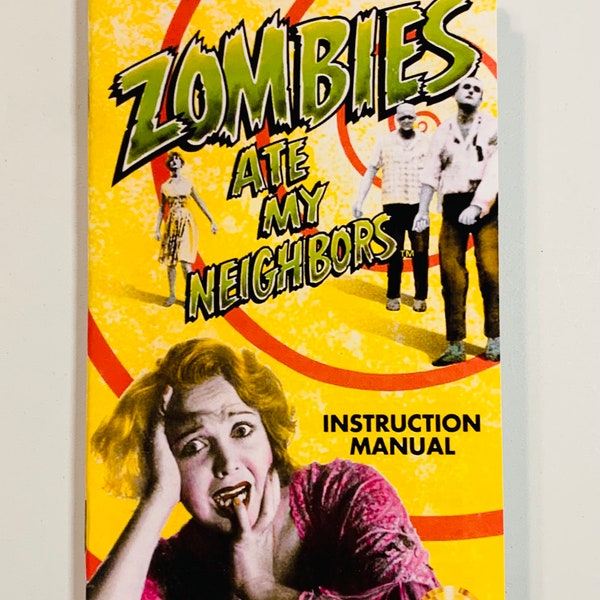 Zombies Ate My Neighbors - Sega Genesis - Custom/Reproduction Manual - Instruction Booklet - Mega Drive