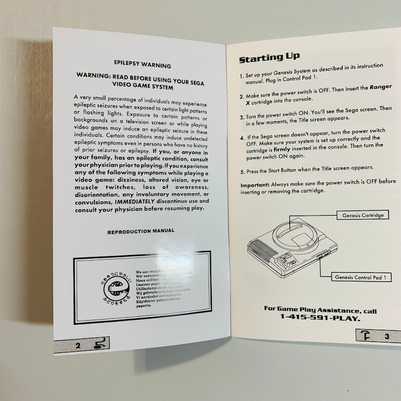 Ranger X Sega Genesis Reproduction Manual Instruction Booklet Mega Drive image 3