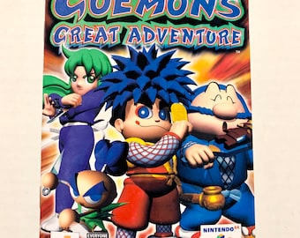 Goemon’s Great Adventure - N64 - Reproduction Manual - Nintendo 64 - Custom Instruction Booklet