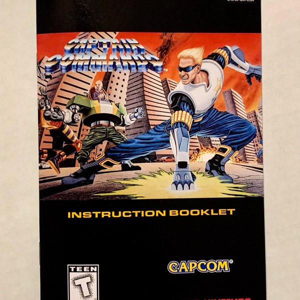 Captain Commando - SNES - Reproduction Manual - Super Nintendo - Custom Instruction Booklet