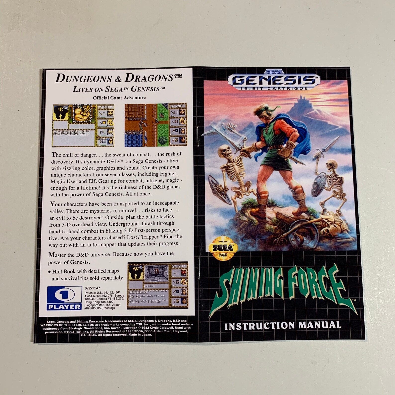 Shining Force Version Japonaise Boîte Jeu SEGA MEGADRIVE