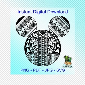 Descarga digital - Gráficos de ratón tribal polinesio - pdf, jpg, png, svg - Archivos cortados - Imágenes prediseñadas