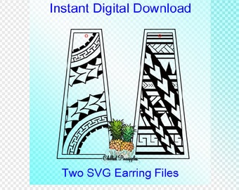 Digital Download - TWO Polynesian Tribal Jewelry Graphic Designs - SVG Cut Files
